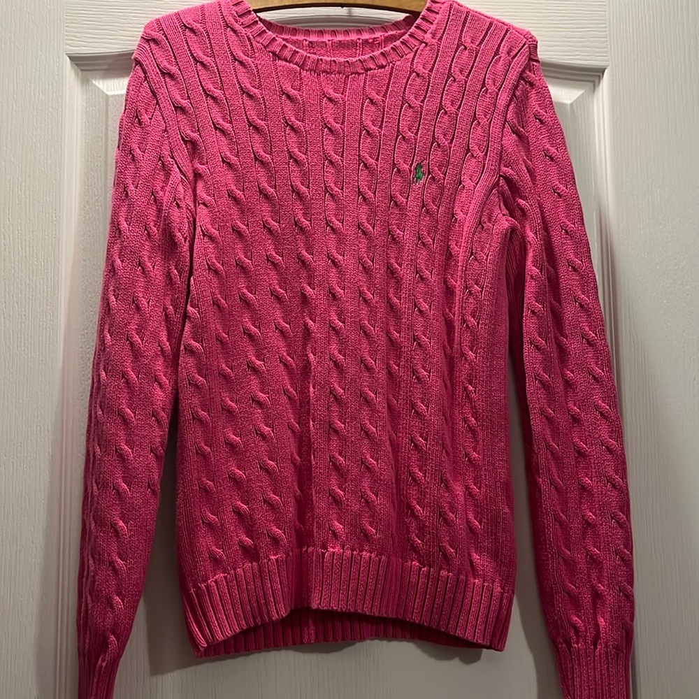 Polo cable knit sweater size med